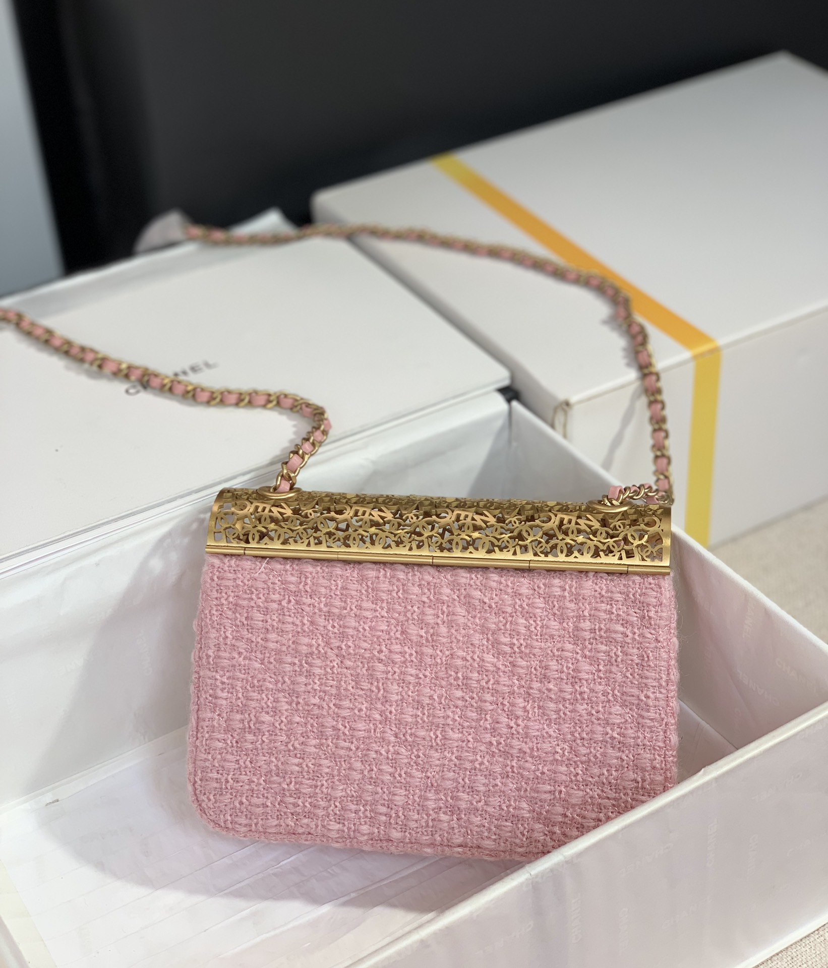 Chanel Mini Evening Bag Light Pink/Pink/Balck For Women 4.7 in / 12 cm  AS3526 NL020