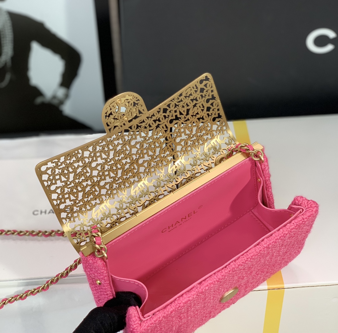 Chanel Mini Evening Bag Light Pink/Pink/Balck For Women 4.7 in / 12 cm  AS3526 NL020