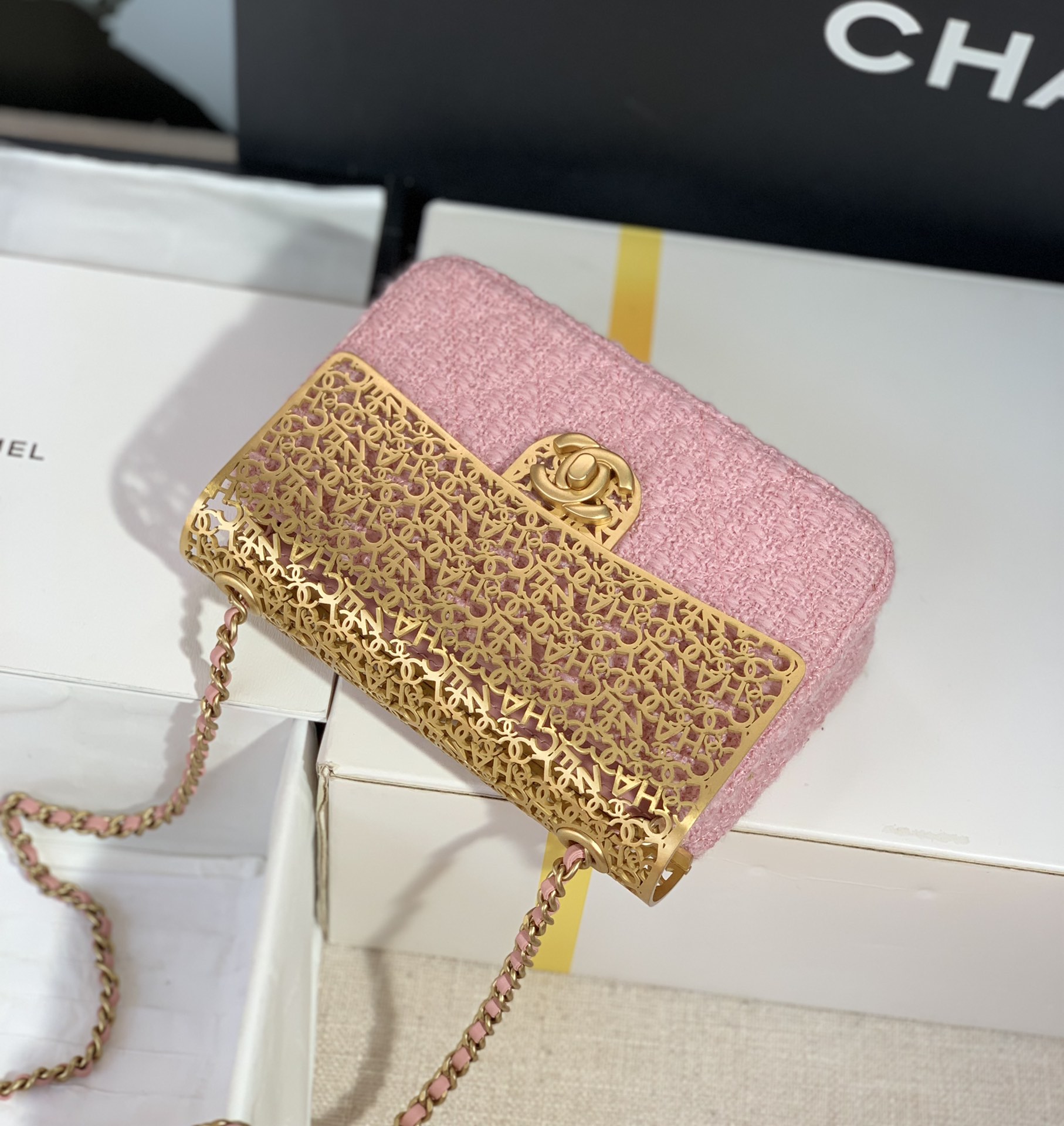 Chanel Mini Evening Bag Light Pink/Pink/Balck For Women 4.7 in / 12 cm  AS3526 NL020