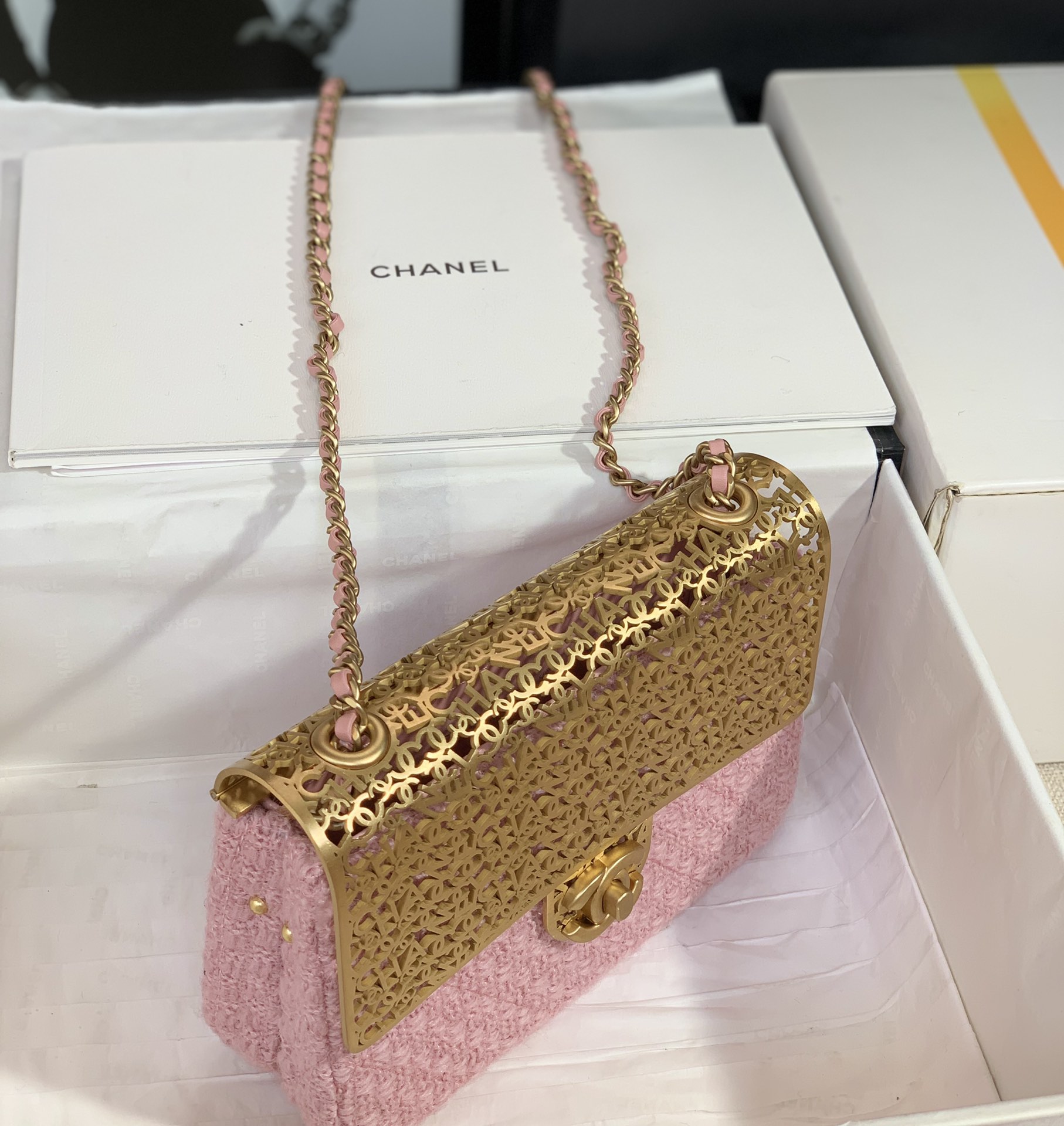 Chanel Mini Evening Bag Light Pink/Pink/Balck For Women 4.7 in / 12 cm  AS3526 NL020