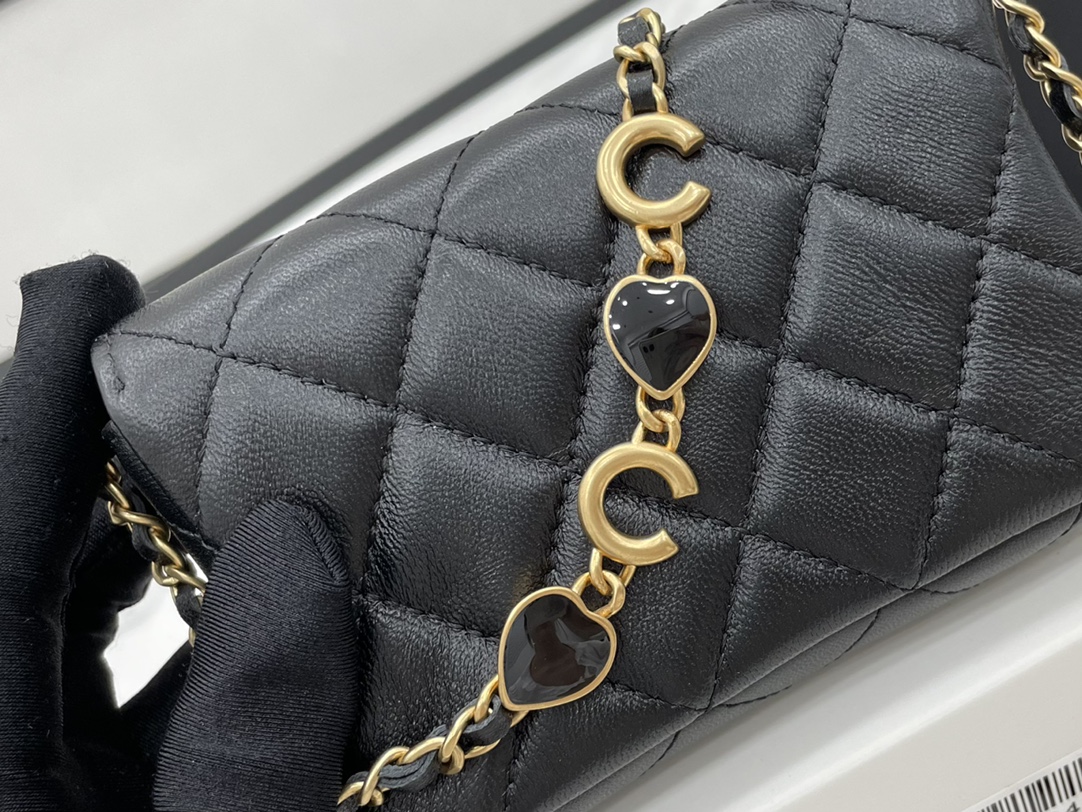 Chanel Mini Flap Bag Black For Women, Women’s Bags 12.5cm