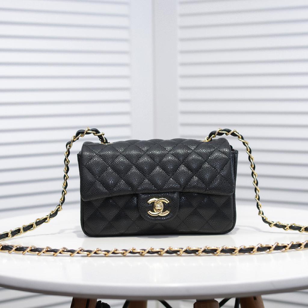 Chanel Mini Flap Bag Black For Women 7.8in/20cm