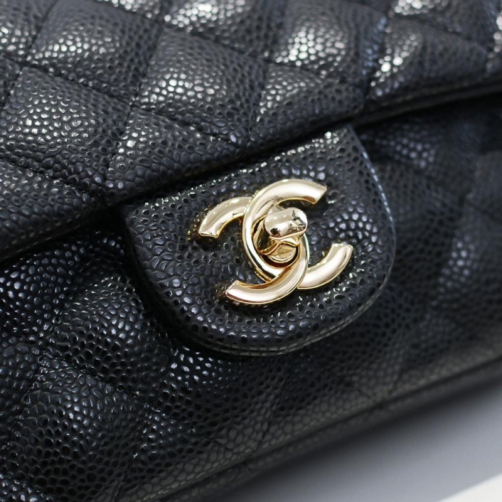 Chanel Mini Flap Bag Black For Women 7.8in/20cm