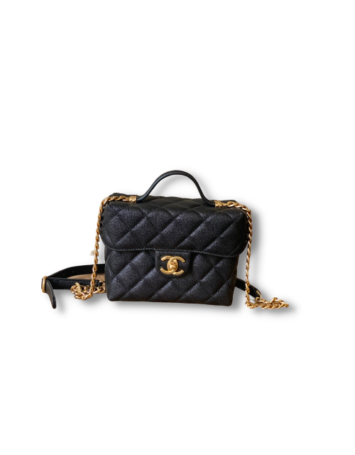 Chanel Mini Flap Bag Black/Yellow/Pink/White For Women 7in/18cm AS1786 94305