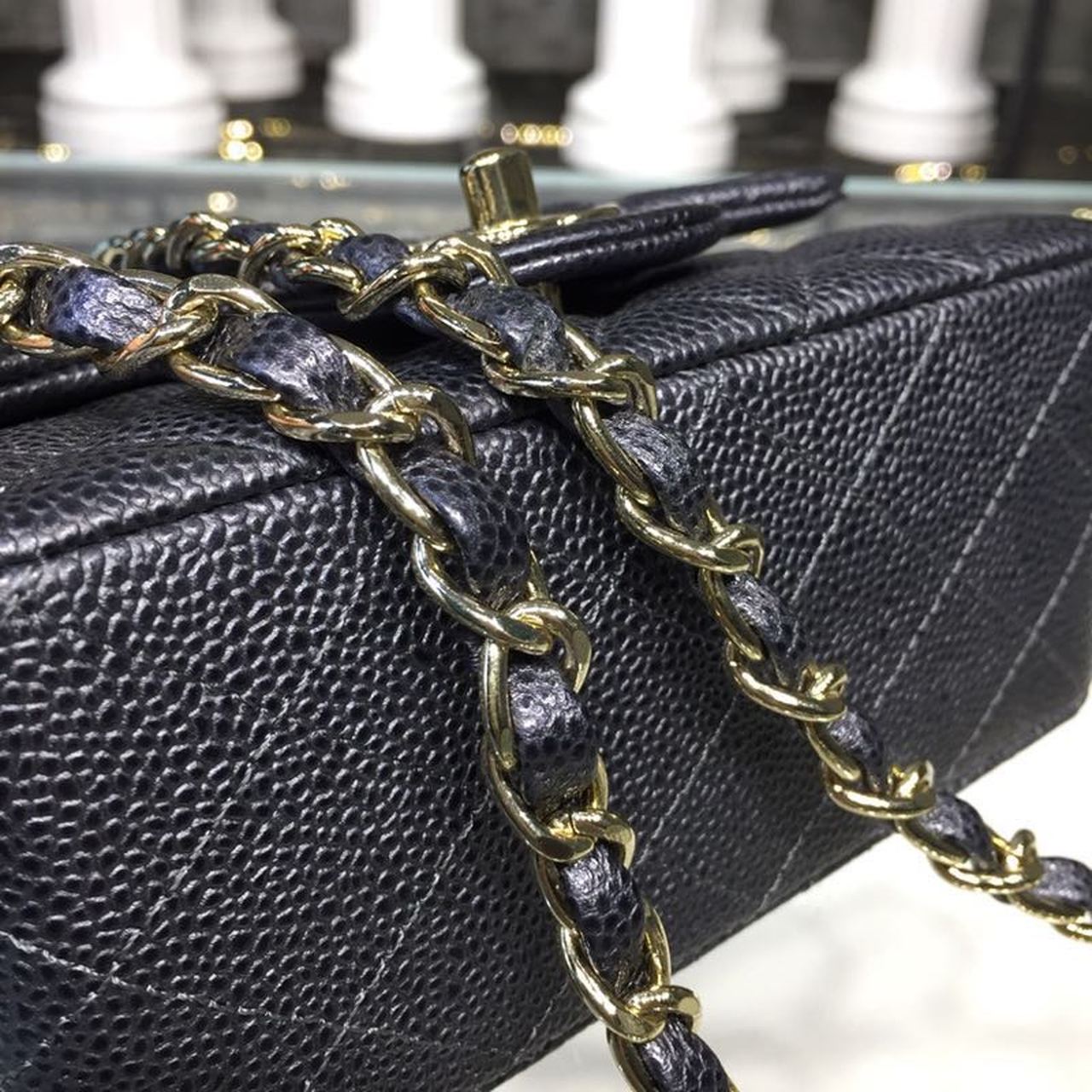 Chanel Mini Flap Bag Caviar Black For Women, Women’s Bags, Shoulder And Crossbody Bags 6.7in/17cm