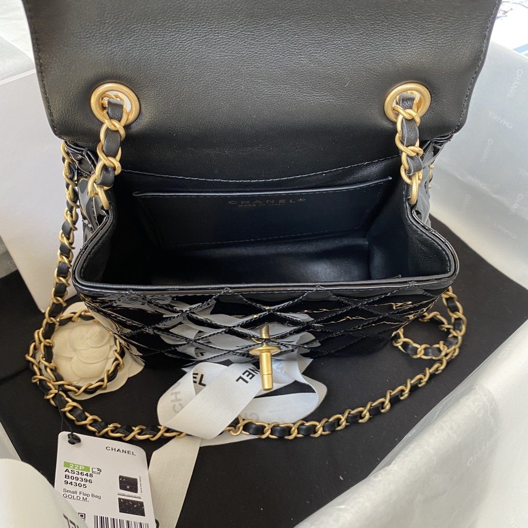 Chanel Mini Flap Bag Light Black For Women, Women’s Bags 6.7in/17cm AS3648 94305