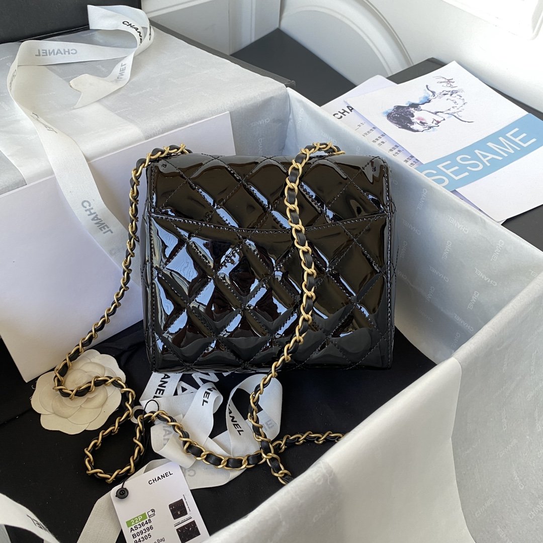 Chanel Mini Flap Bag Light Black For Women, Women’s Bags 6.7in/17cm AS3648 94305