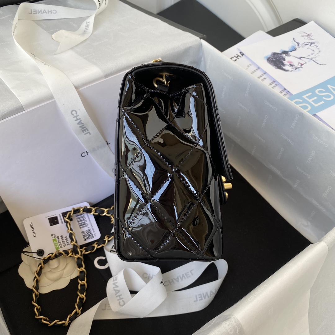 Chanel Mini Flap Bag Light Black For Women, Women’s Bags 6.7in/17cm AS3648 94305