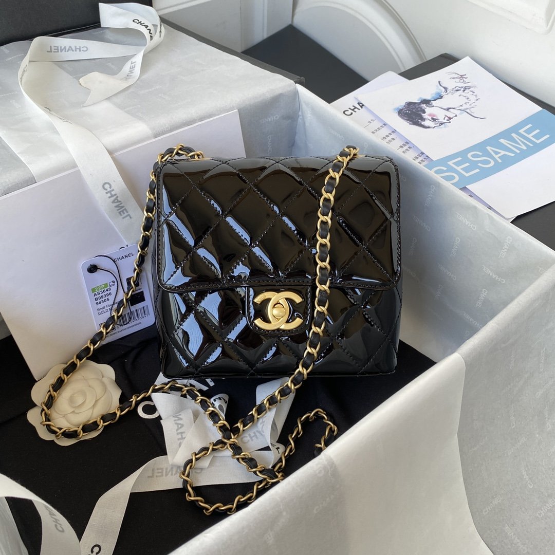 Chanel Mini Flap Bag Light Black For Women, Women’s Bags 6.7in/17cm AS3648 94305