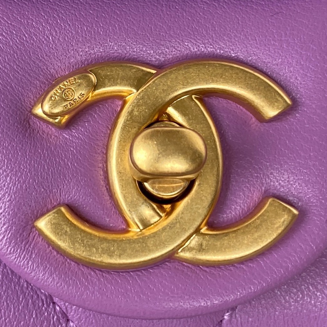 Chanel Mini Flap Bag Purple For Women, Women’s Bags Shoulder And Crossbody Bags 6.6in/17cm