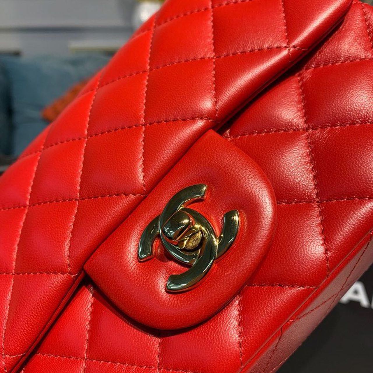 Chanel Mini Flap Bag Red For Women, Women’s Bags, Women’s Bag, Shoulder And Crossbody 7.8in/20cm