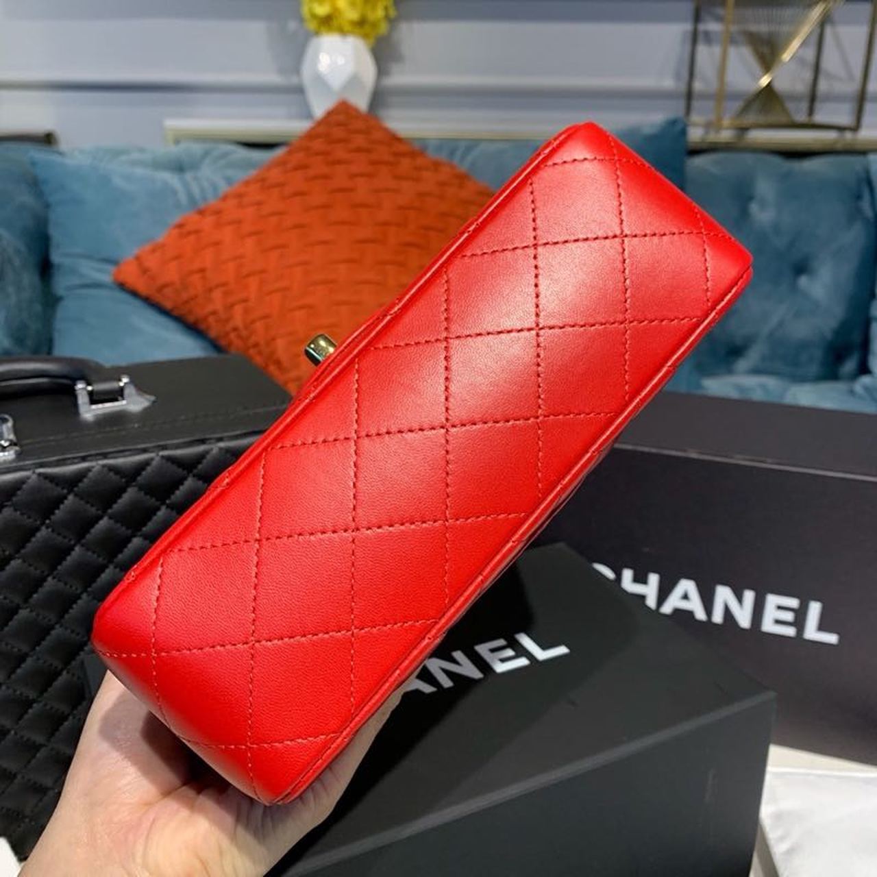 Chanel Mini Flap Bag Red For Women, Women’s Bags, Women’s Bag, Shoulder And Crossbody 7.8in/20cm