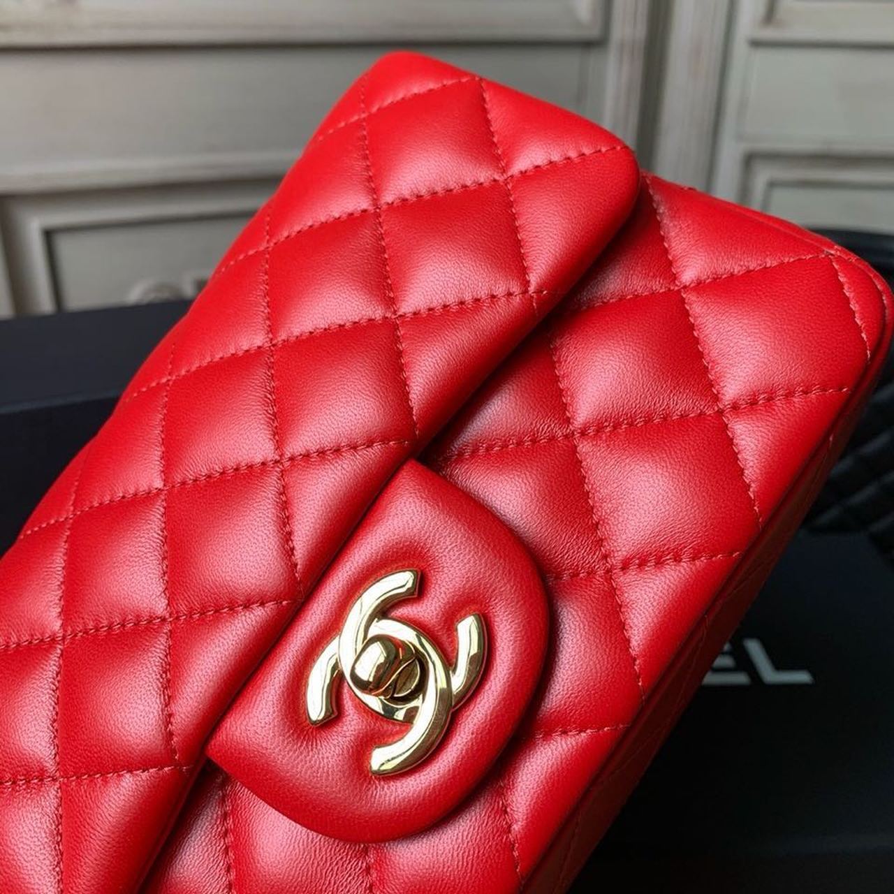 Chanel Mini Flap Bag Red For Women, Women’s Bags, Women’s Bag, Shoulder And Crossbody 7.8in/20cm