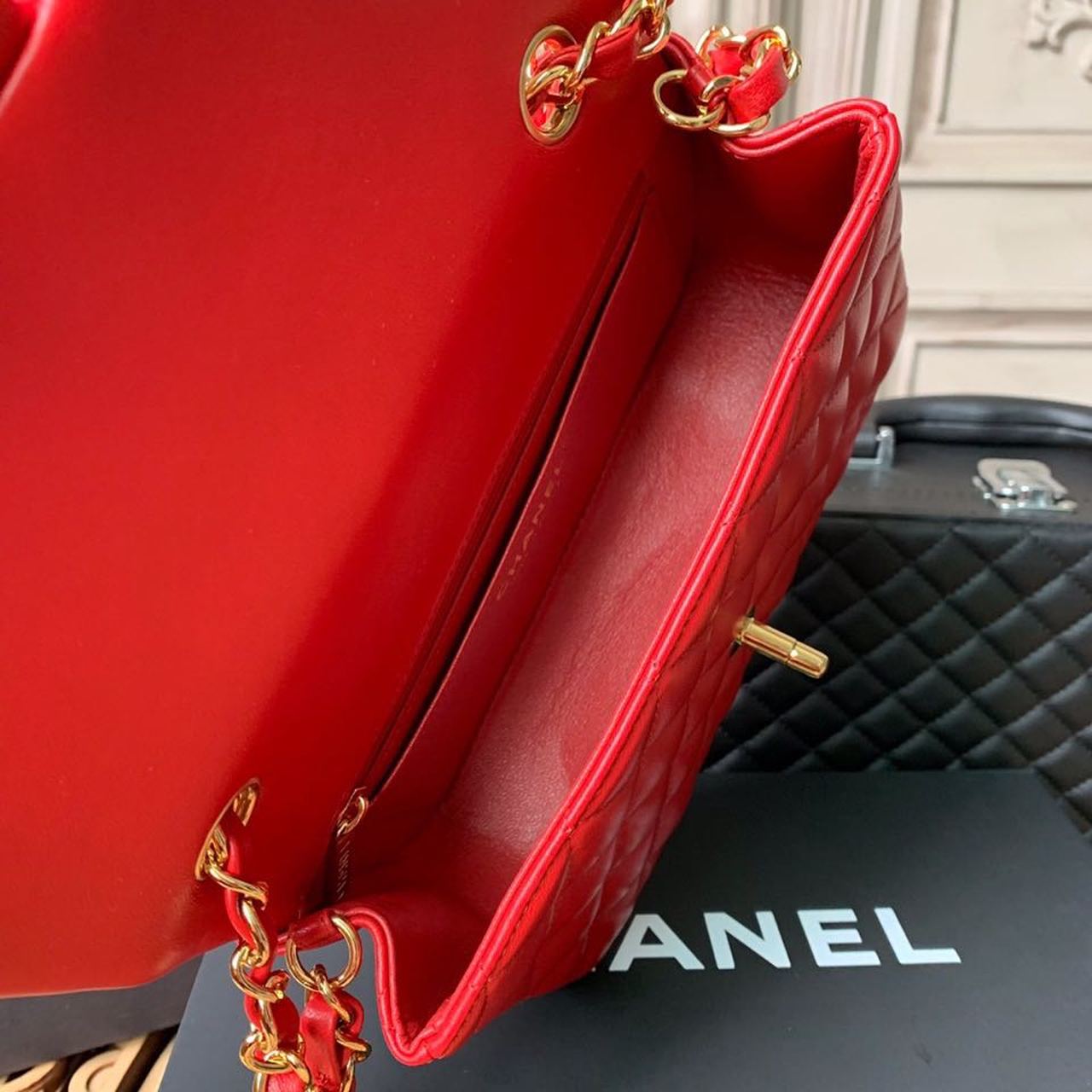 Chanel Mini Flap Bag Red For Women, Women’s Bags, Women’s Bag, Shoulder And Crossbody 7.8in/20cm