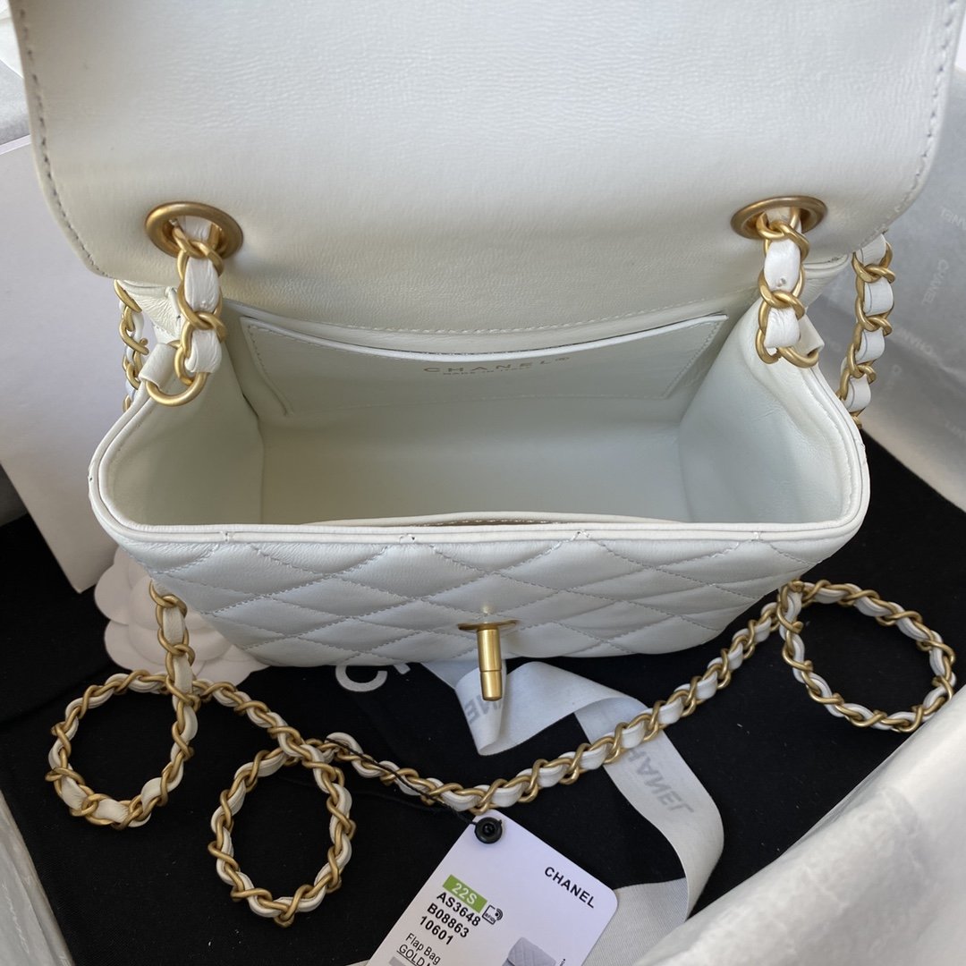 Chanel Mini Flap Bag White For Women, Women’s Bags 6.7in/17cm