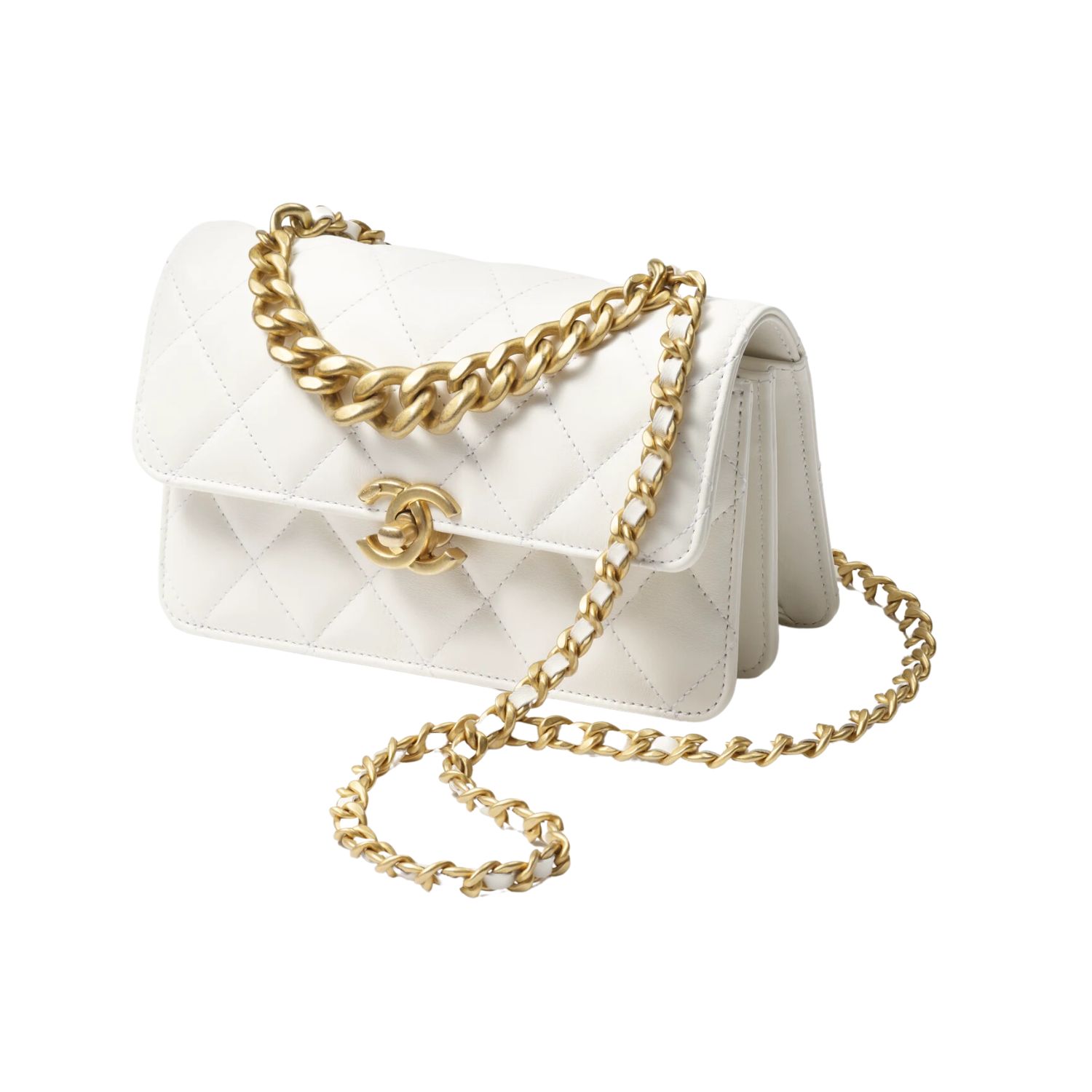 Chanel Mini Flap Bag White For Women AS4068 10601- 7.6 Inches/ 19.3 Cm