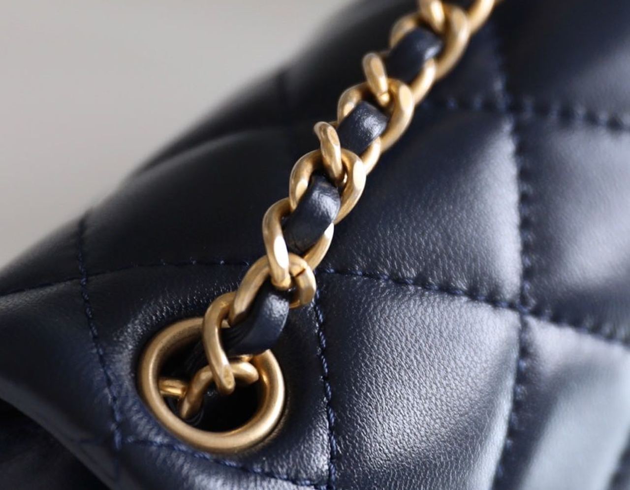 Chanel Mini Flap Bag With CC Ball On Strap Navy Blue For Women, Women’s Handbags, Shoulder And Crossbody Bags 6.7in/17cm