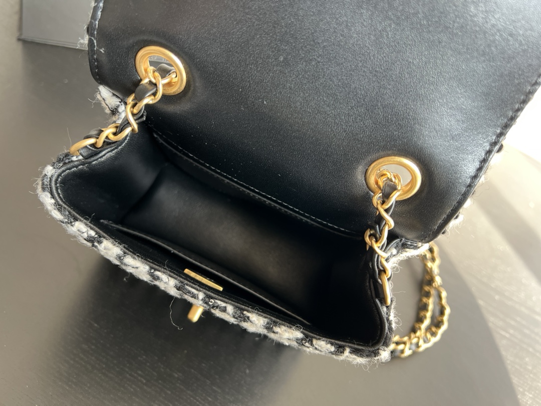 Chanel Mini Flap Bag With Handle Multicorlor/ White For Women 6.6 in / 17 cm AS3648 NK340