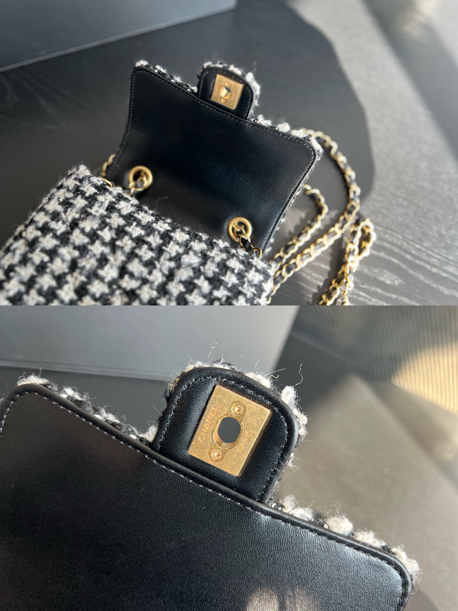 Chanel Mini Flap Bag With Handle Multicorlor/ White For Women 6.6 in / 17 cm AS3648 NK340