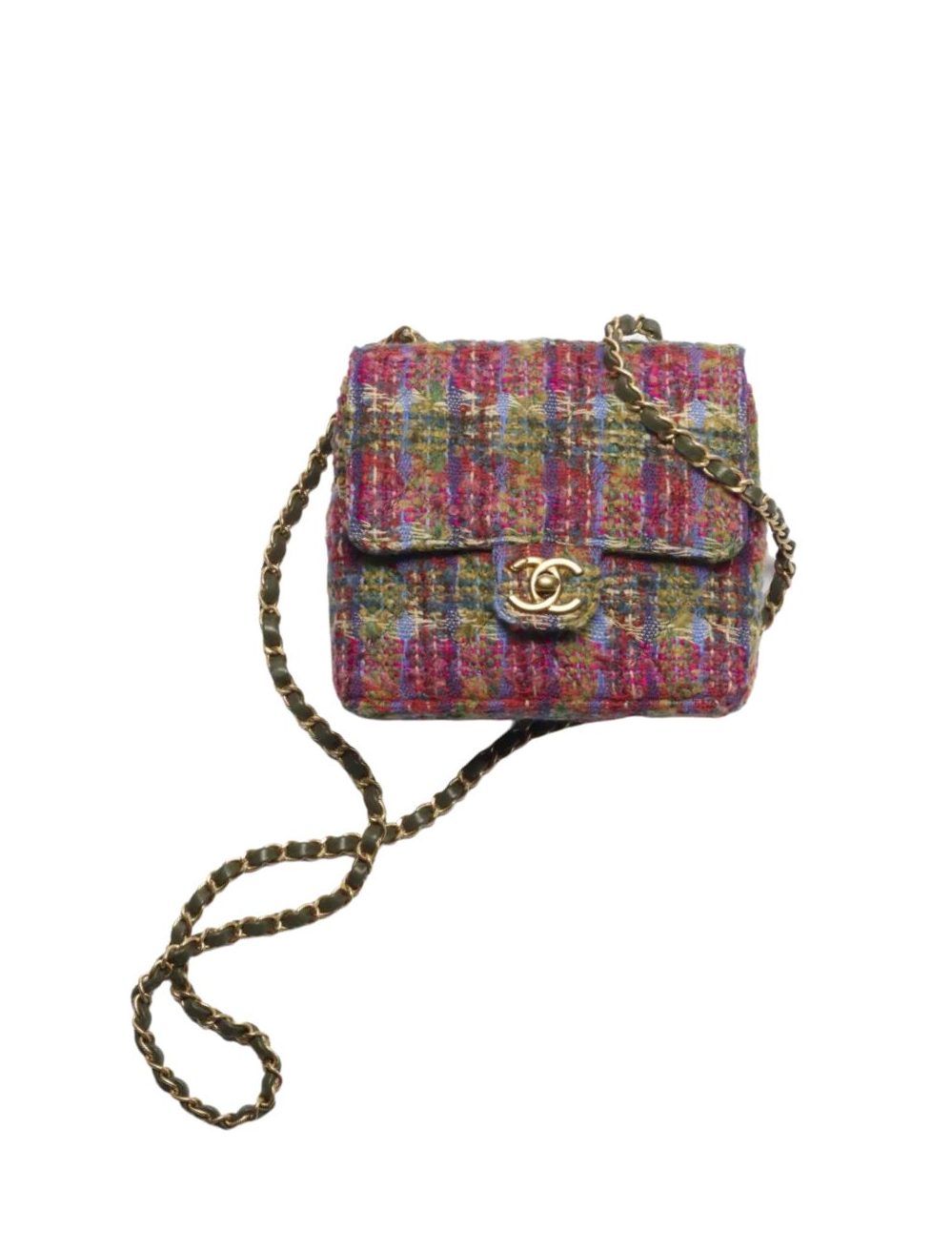 Chanel Mini Flap Bag With Handle Multicorlor/ White For Women 6.6 in / 17 cm AS3648 NK340