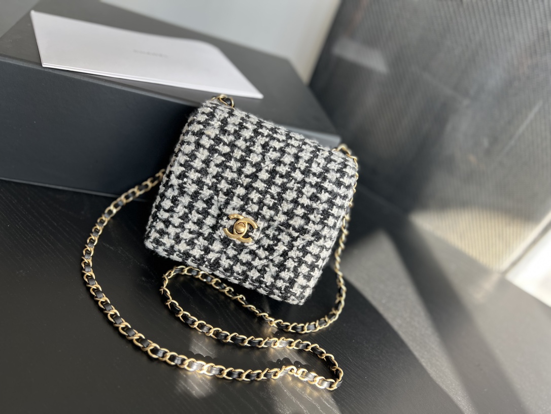 Chanel Mini Flap Bag With Handle Multicorlor/ White For Women 6.6 in / 17 cm AS3648 NK340