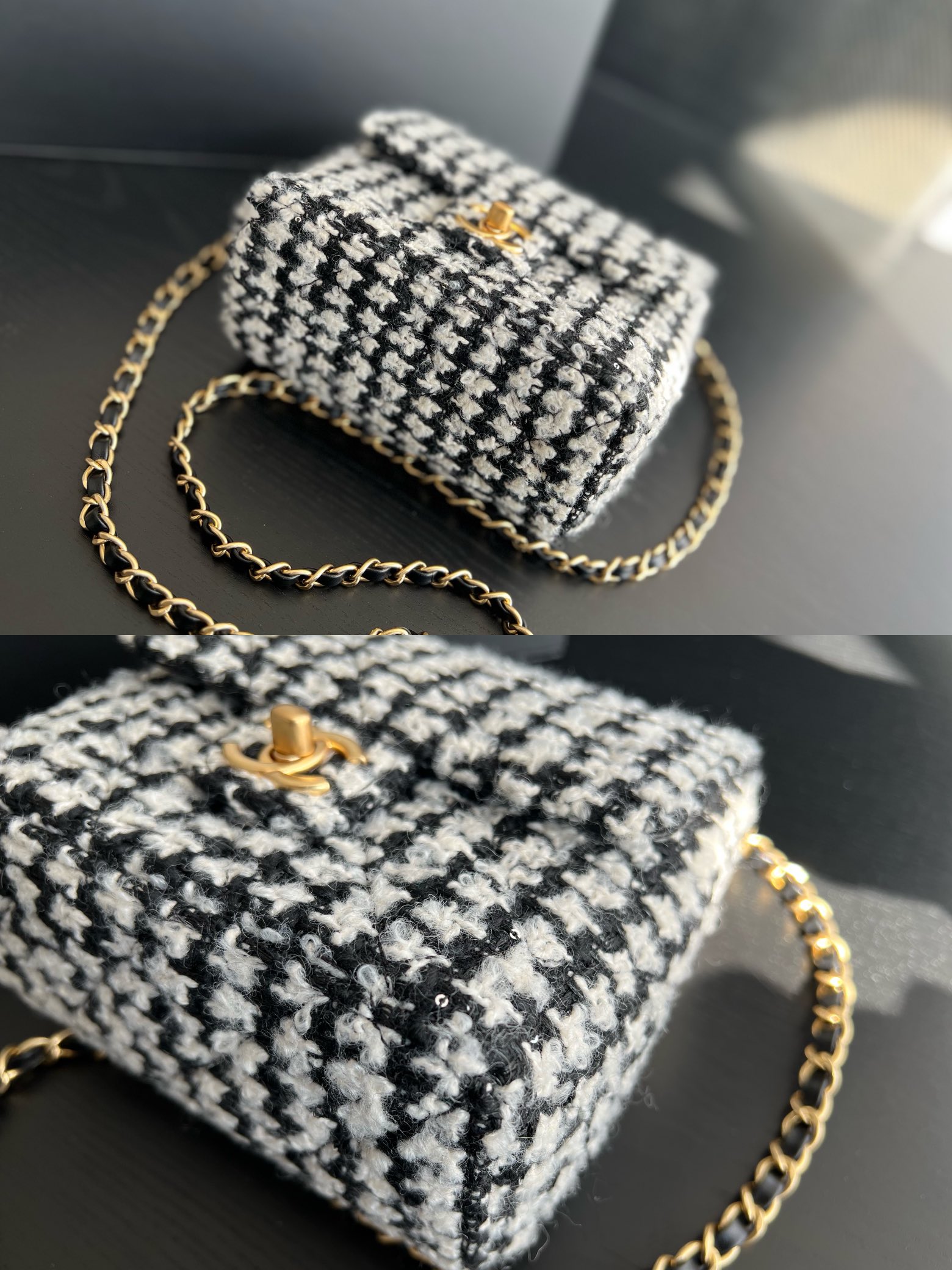 Chanel Mini Flap Bag With Handle Multicorlor/ White For Women 6.6 in / 17 cm AS3648 NK340