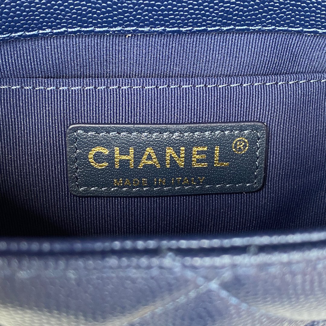 Chanel Mini Flap Bag With Top Handle Gold Hardware Navy Blue For Women, Women’s Handbags, Shoulder Bags 7.9in/20cm AS2431 NJ532