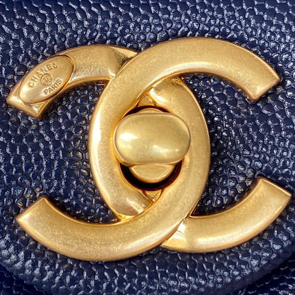 Chanel Mini Flap Bag With Top Handle Gold Hardware Navy Blue For Women, Women’s Handbags, Shoulder Bags 7.9in/20cm AS2431 NJ532