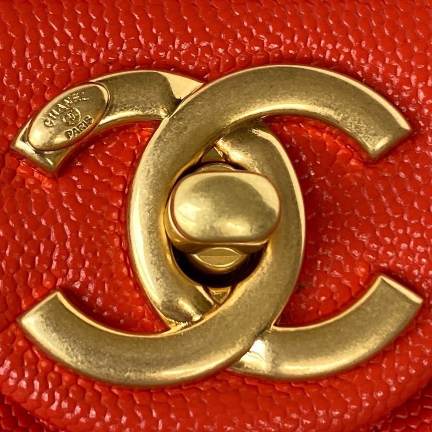 Chanel Mini Flap Bag With Top Handle Gold Hardware Red For Women, Women’s Handbags, Shoulder Bags 7.9in/20cm AS2431 