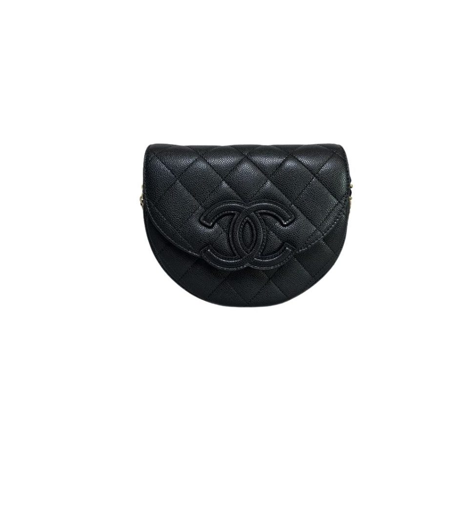Chanel Mini Messenger Bag Balck/Beige/Green For Women 7.4 in / 19 cm