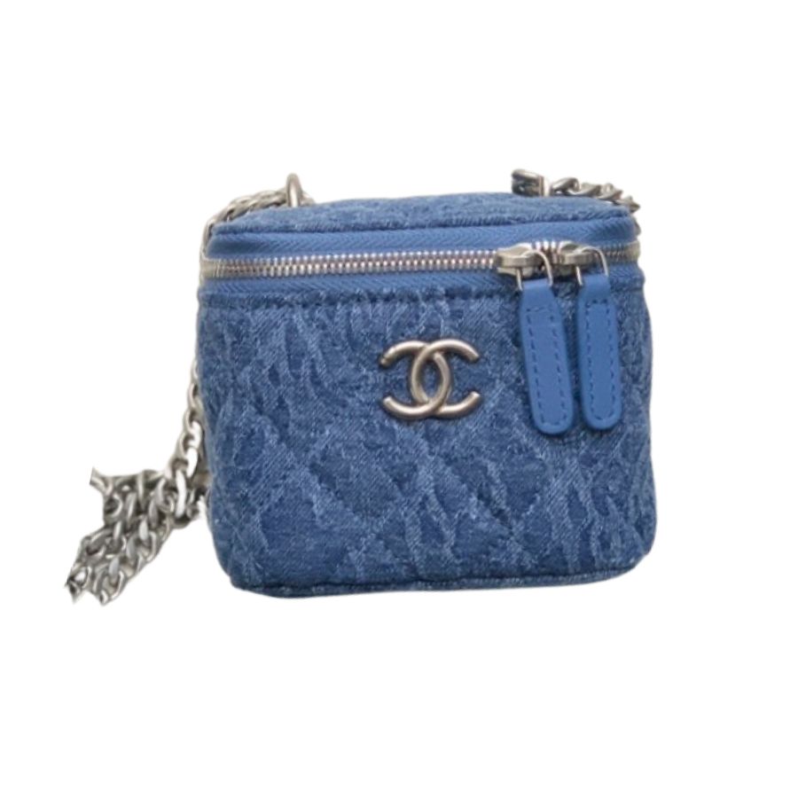 Chanel Mini Vanity Bag Blue For Women 11cm / 4.3in