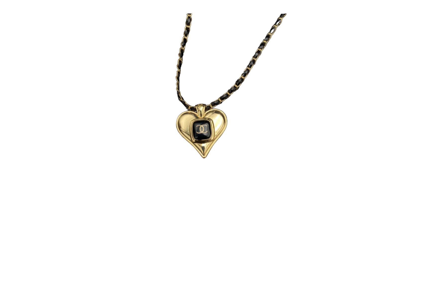 Chanel Mix Black Color Necklace Gold Tone For Women