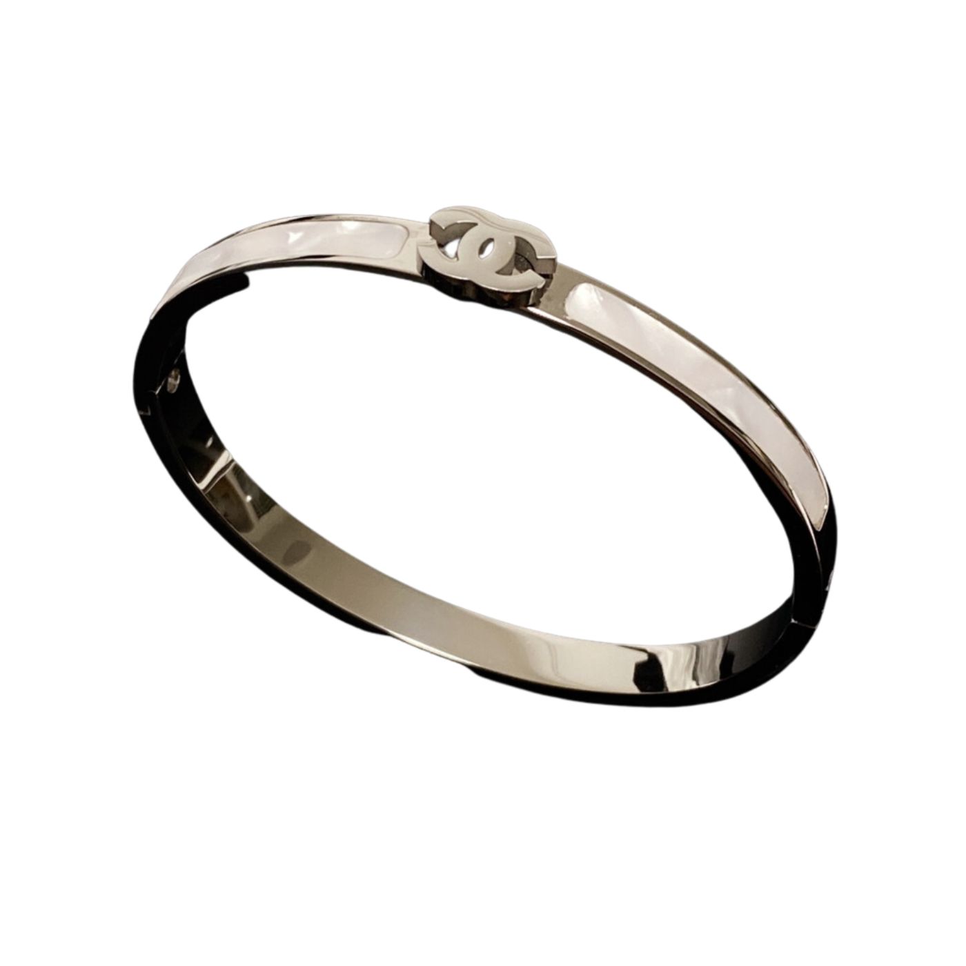 Chanel Mother-Of-Pearl Bracelet Silver For Women