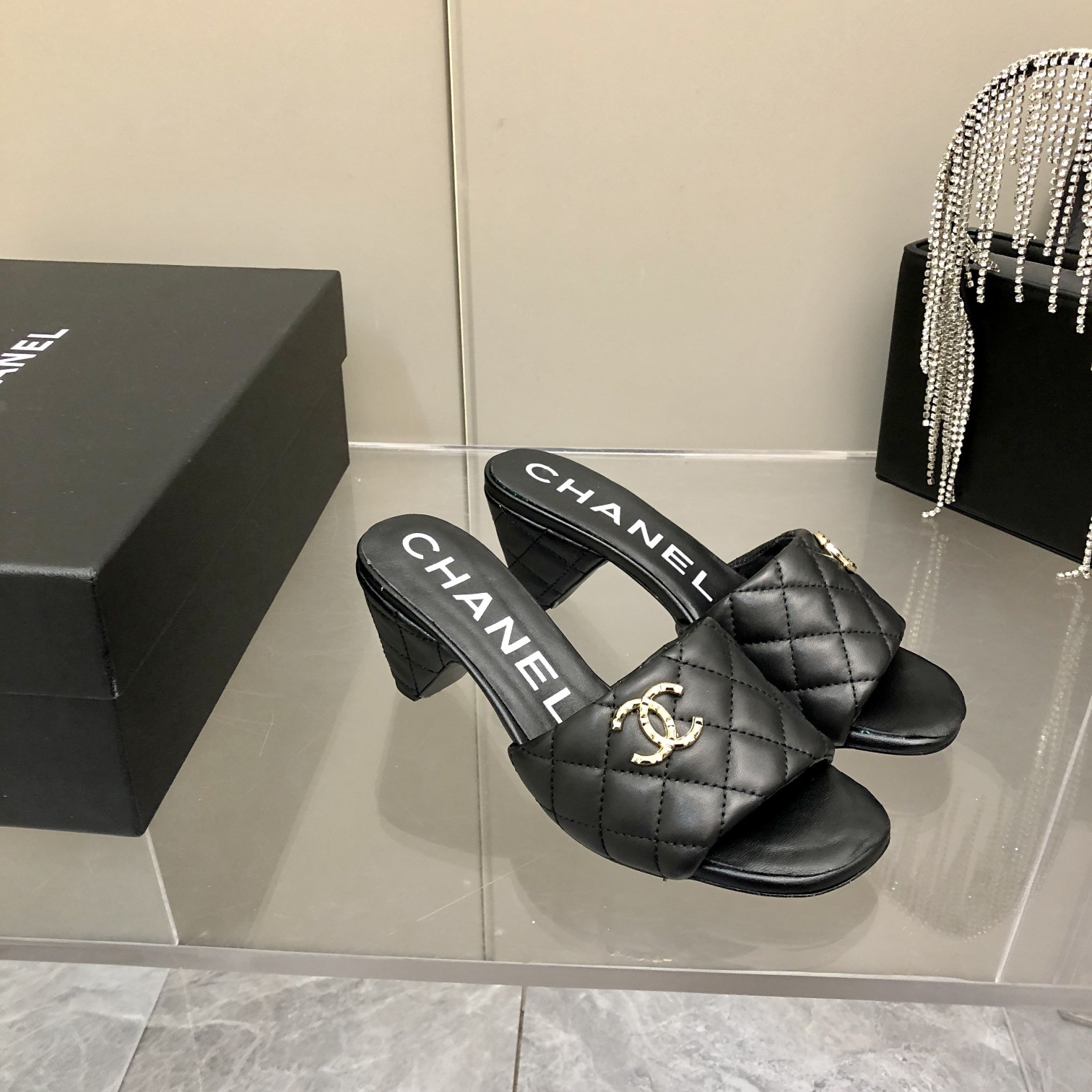 Chanel Mules Black For Women, Women’s Shoes 2.4in/6.2cm G38820