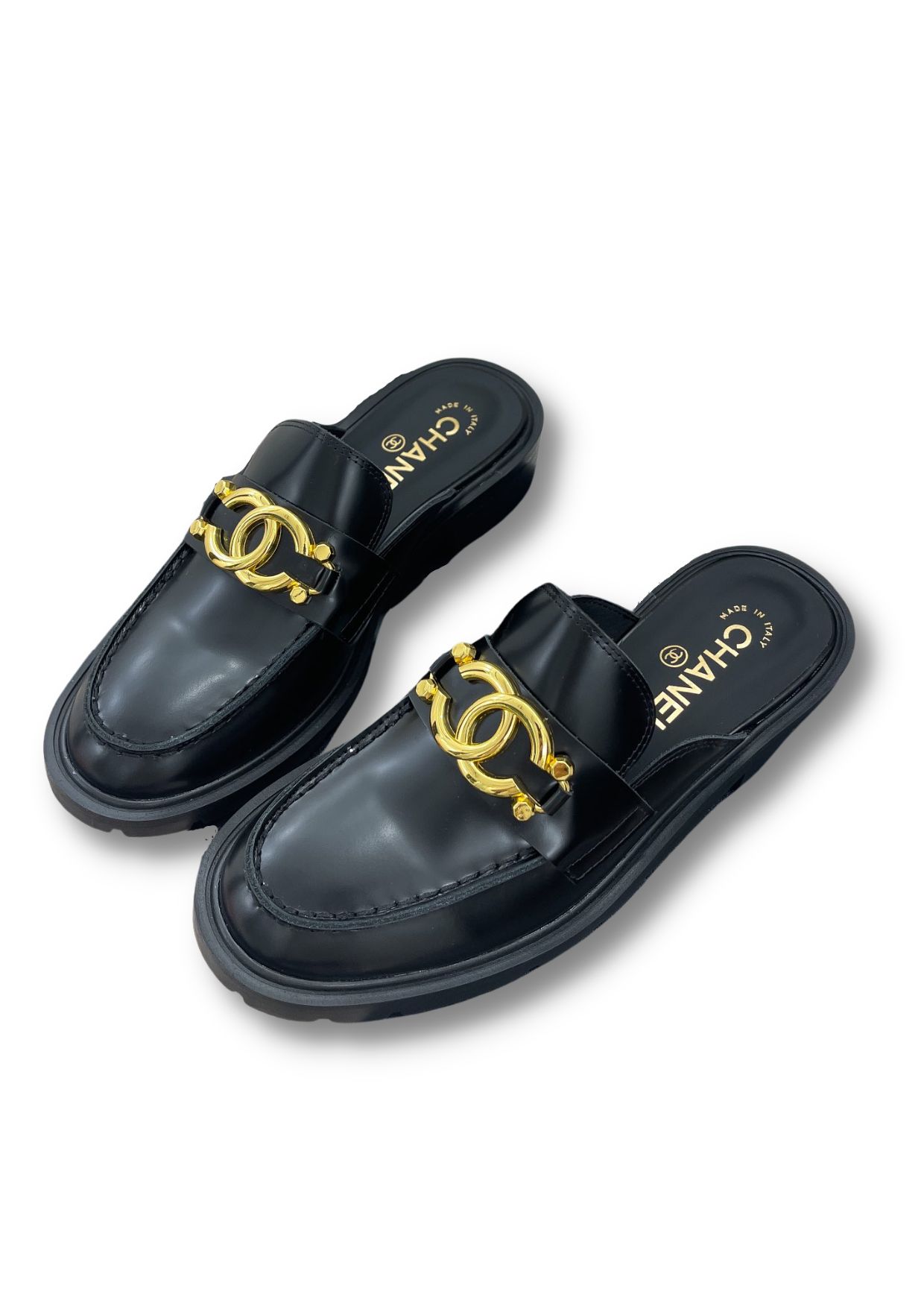 Chanel Mules Black For Women 1in/2.5cm