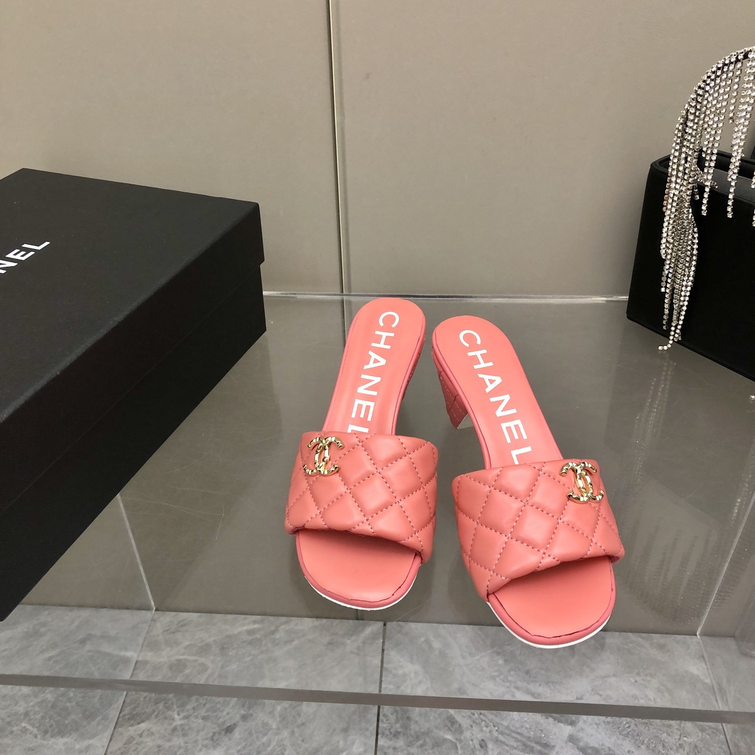 Chanel Mules Hot Pink For Women, Women’s Shoes 2.4in/6.2cm G38820