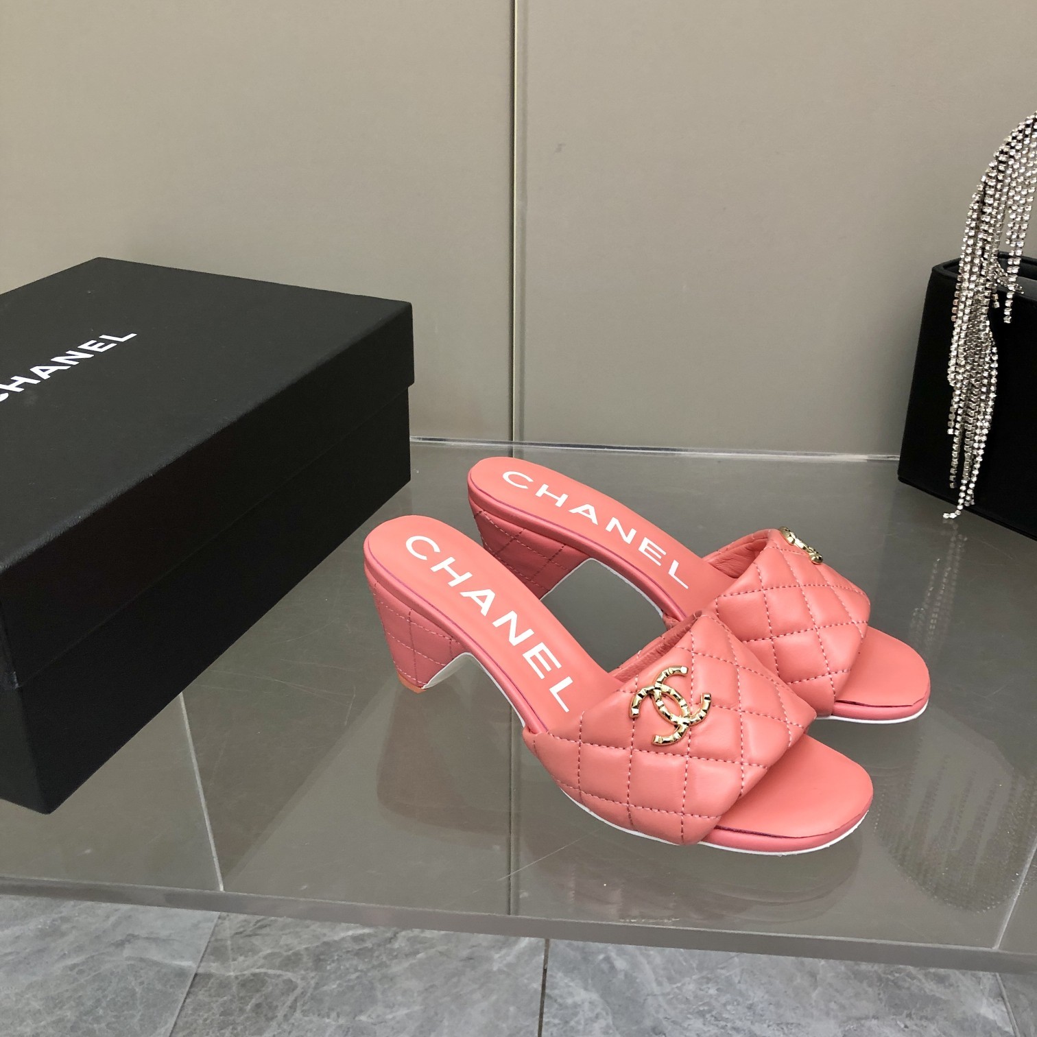 Chanel Mules Hot Pink For Women, Women’s Shoes 2.4in/6.2cm G38820