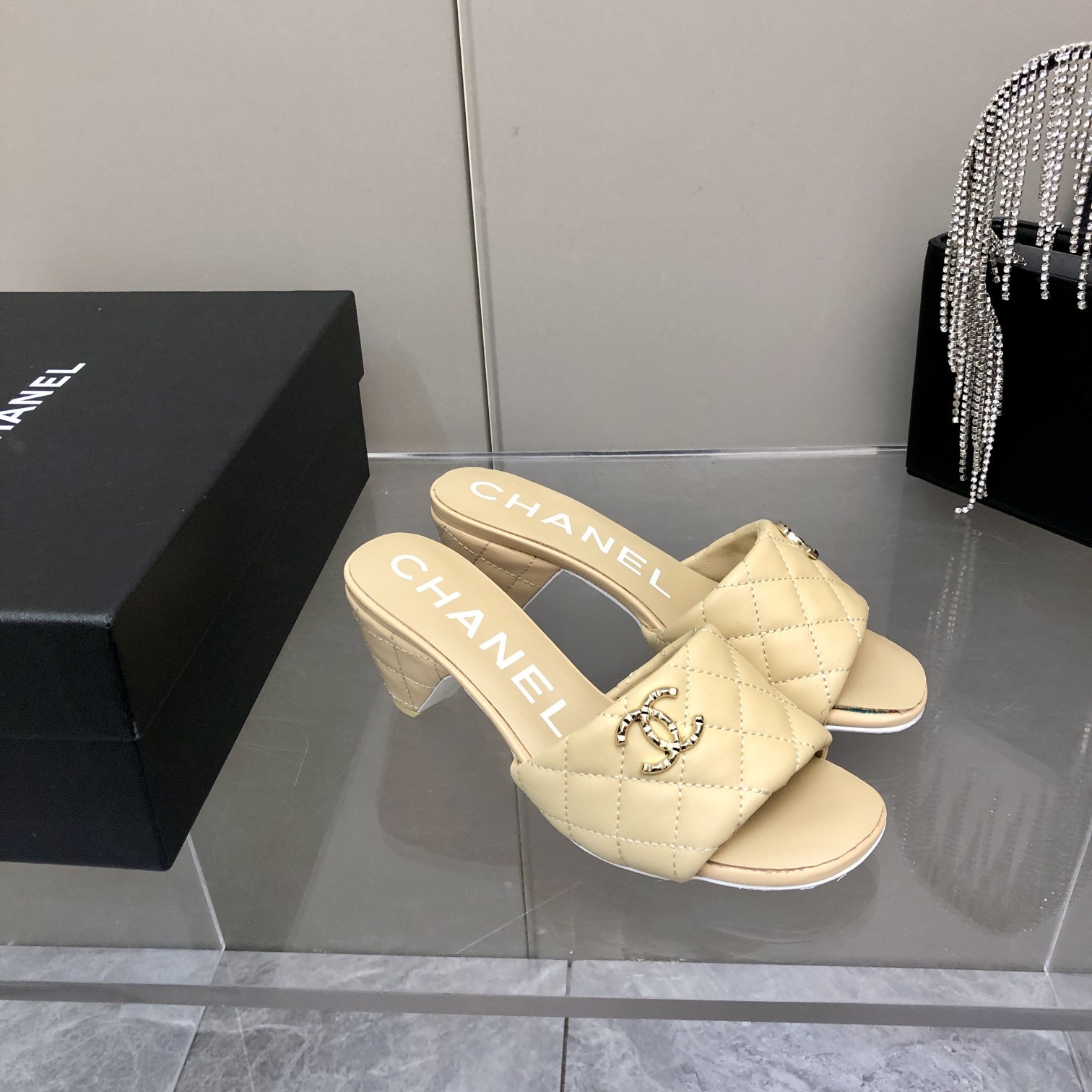 Chanel Mules Yellow For Women, Women’s Shoes 2.4in/6.2cm G38820 X01000 0N314