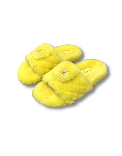 Chanel Mules Yellow For Women
