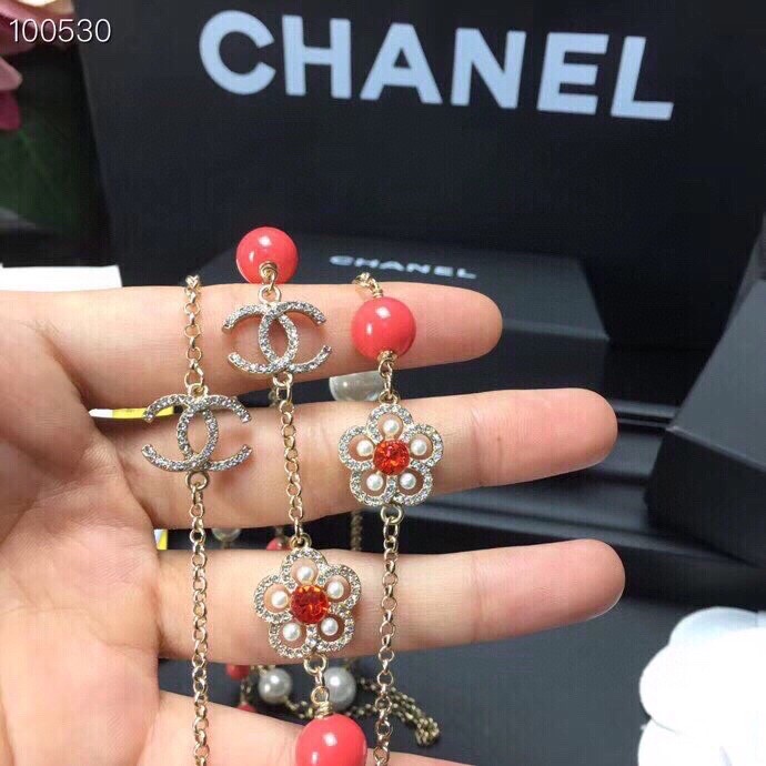 Chanel Necklace Red For Women