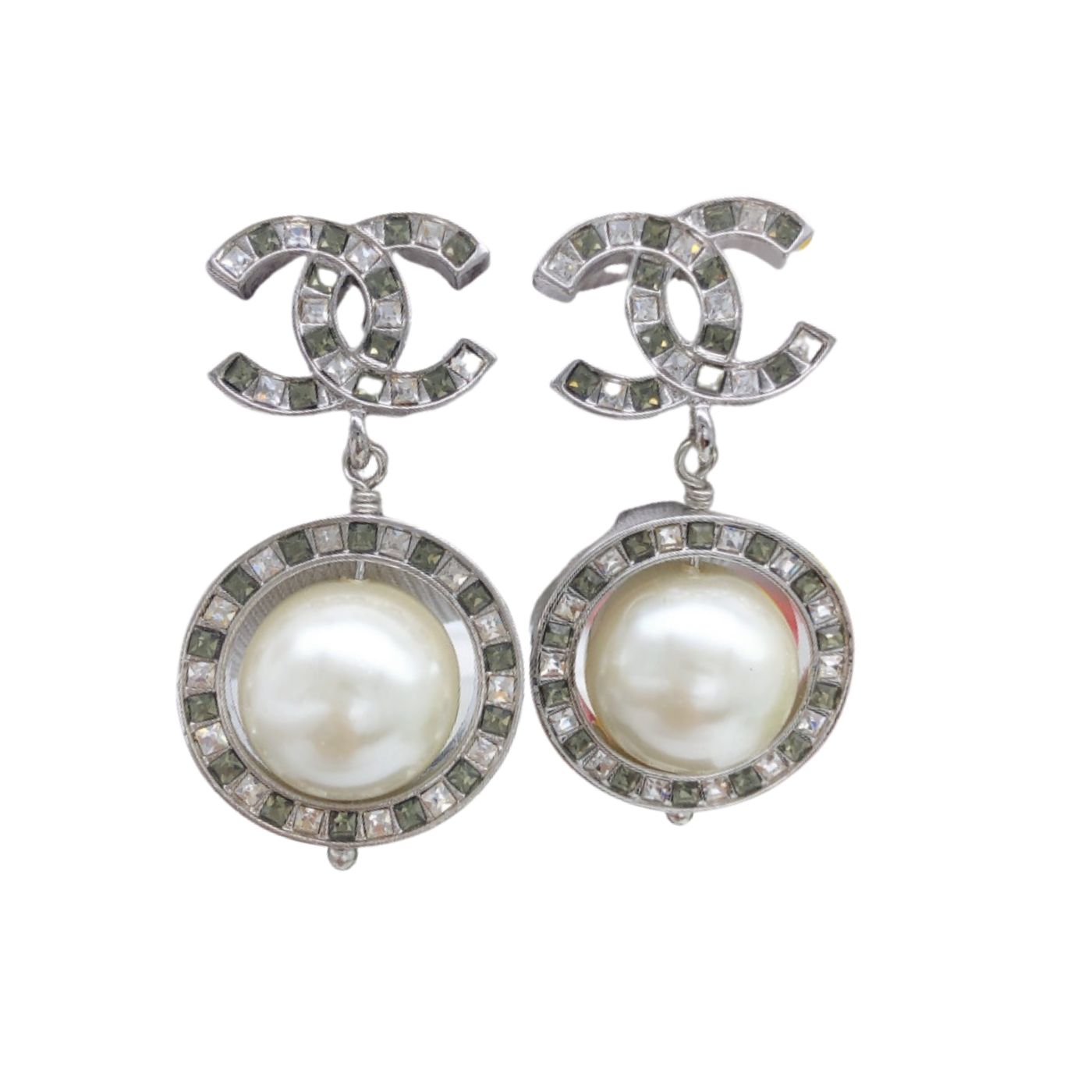 Chanel Net Earrings Silver For Women