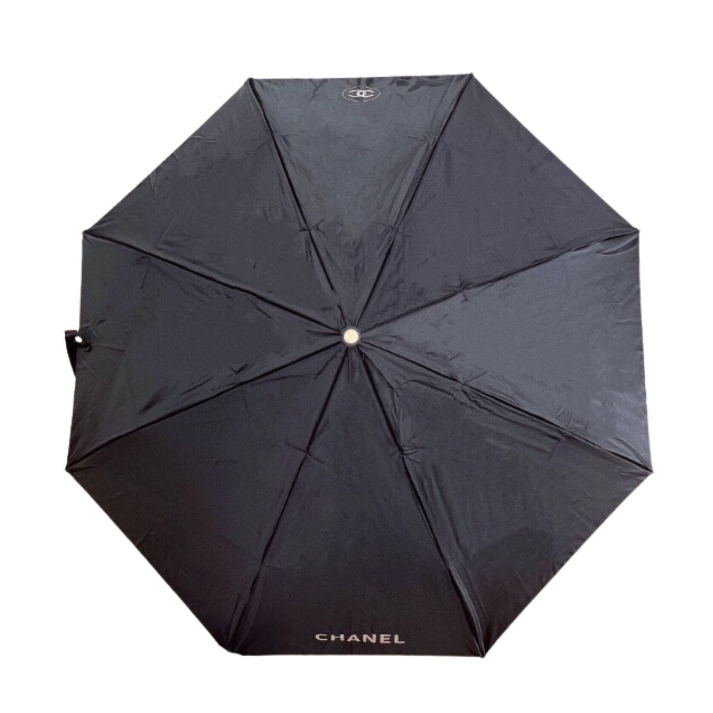 Chanel Nylon CC Folding Umbrella Black