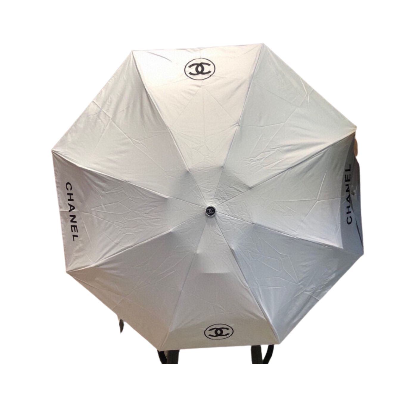 Chanel Nylon CC Folding Umbrella White