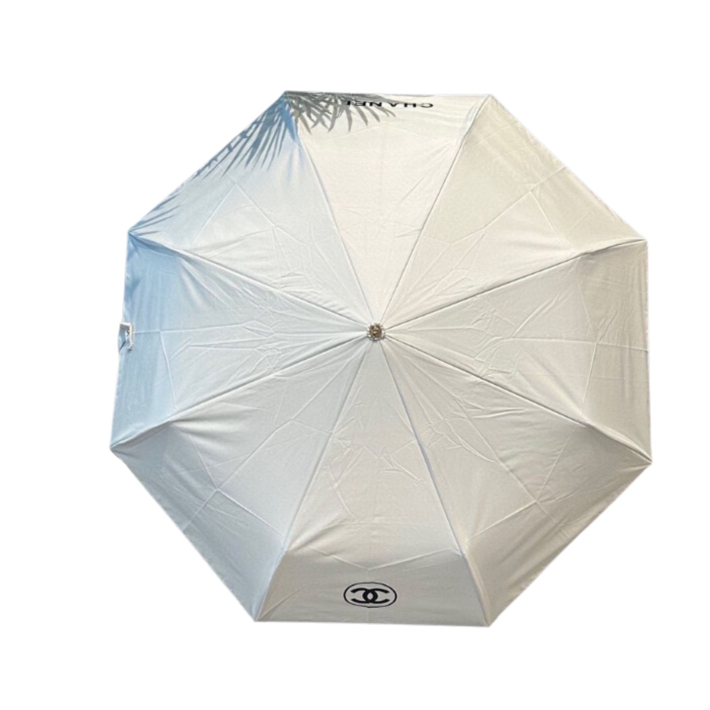 Chanel Nylon CC Folding Umbrella White