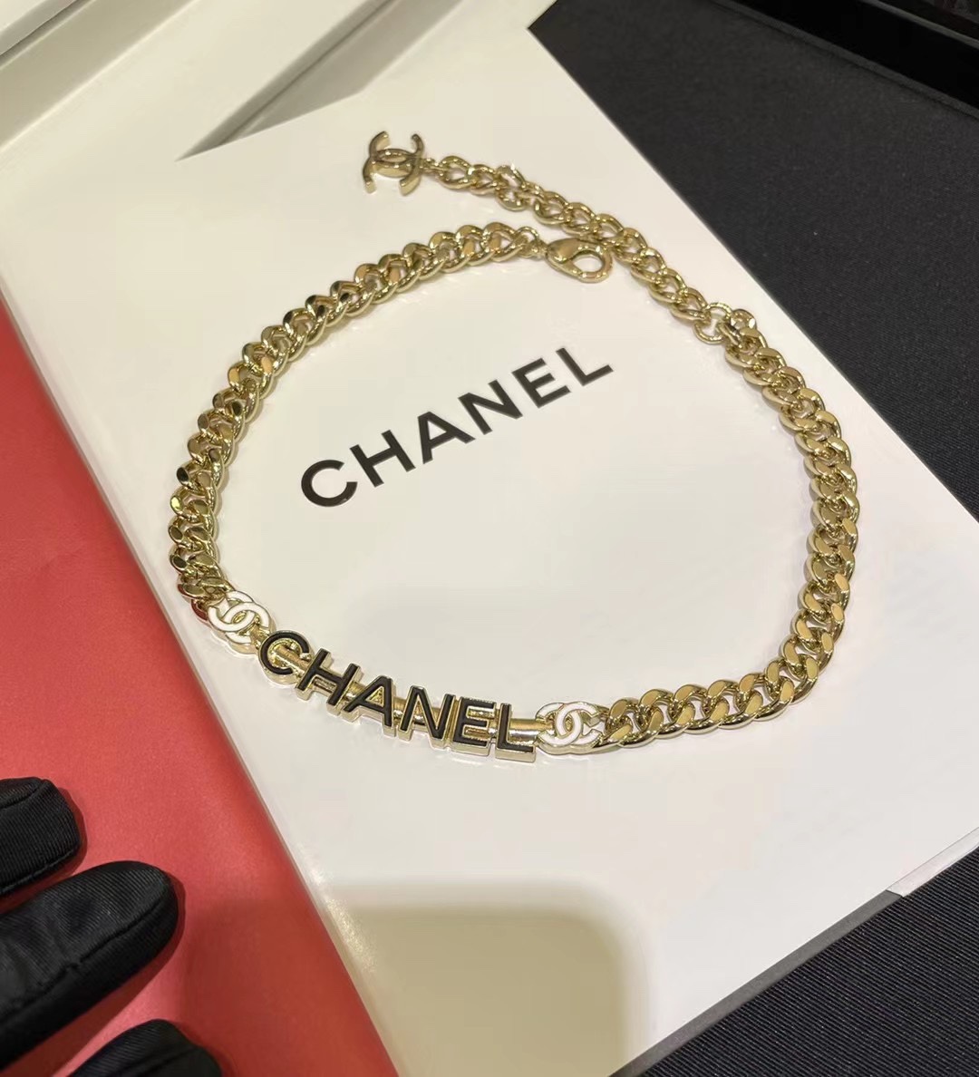 Chanel Oil Drop Necklace Gold For Women