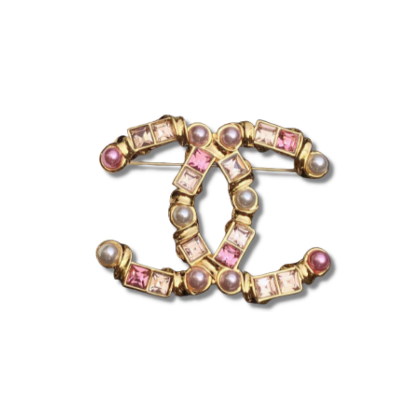 Chanel Pearl Brooch Gold For Women