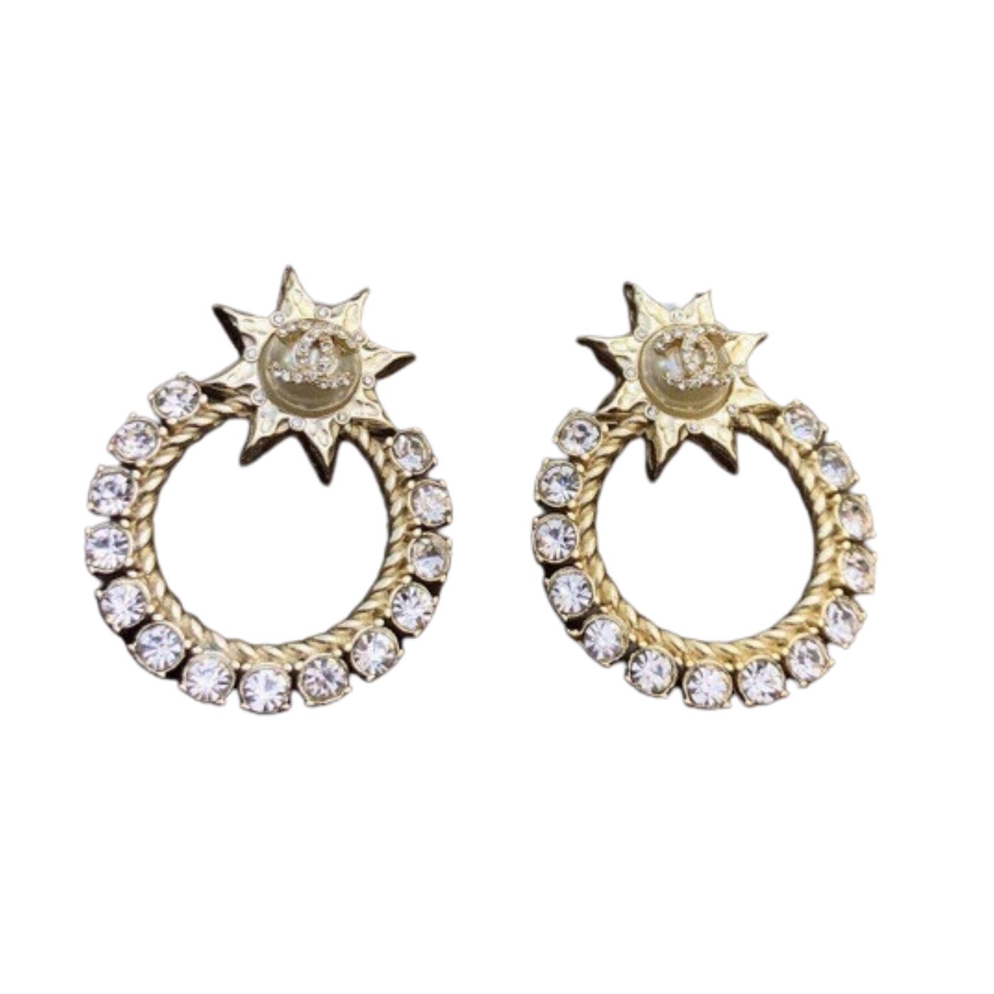 Chanel Pearl Earrings Gold For Women