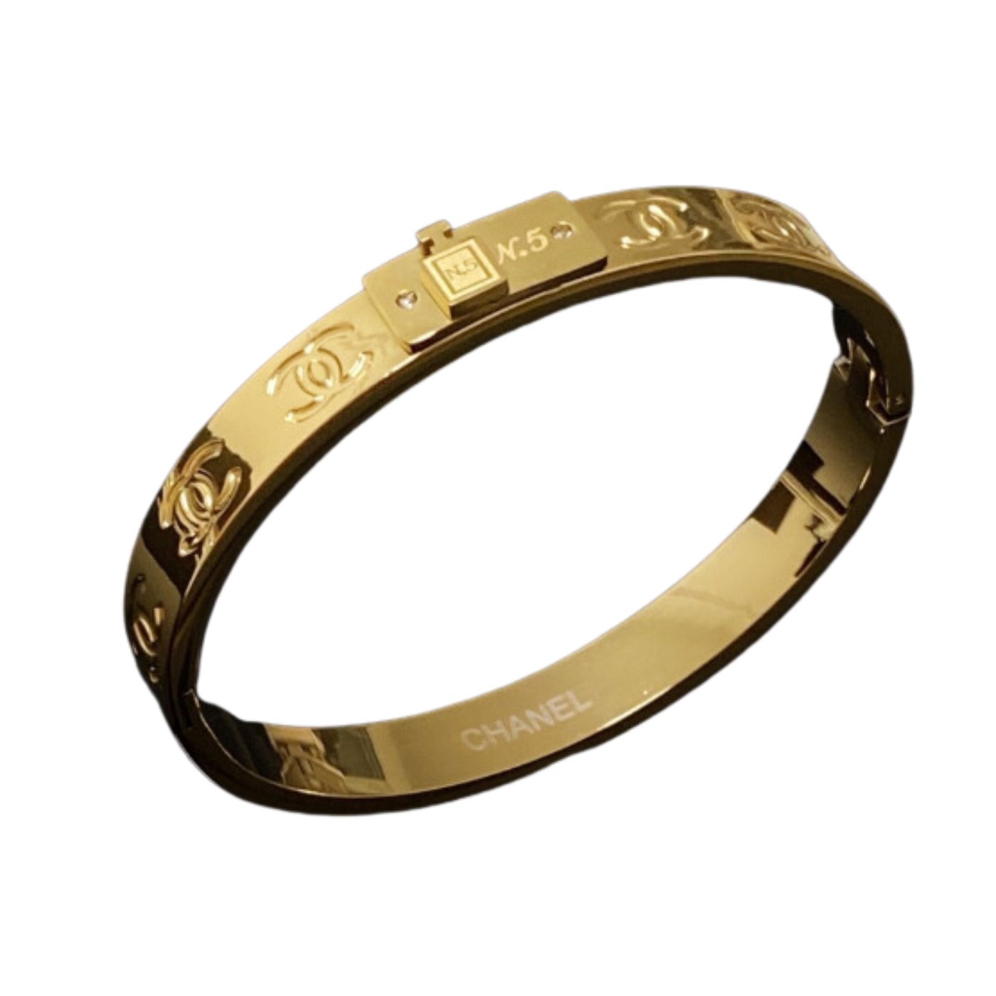 Chanel Perfume Bottle 5 Bracelet Gold For Women