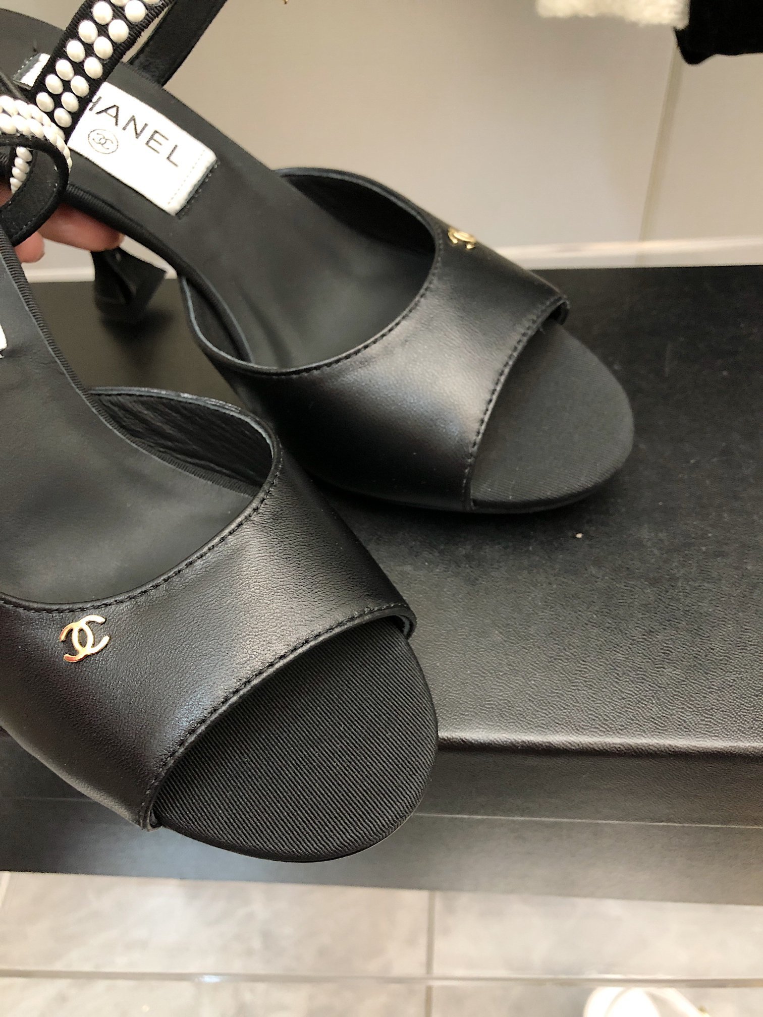 Chanel Sandals Black For Women, Women’s Shoes