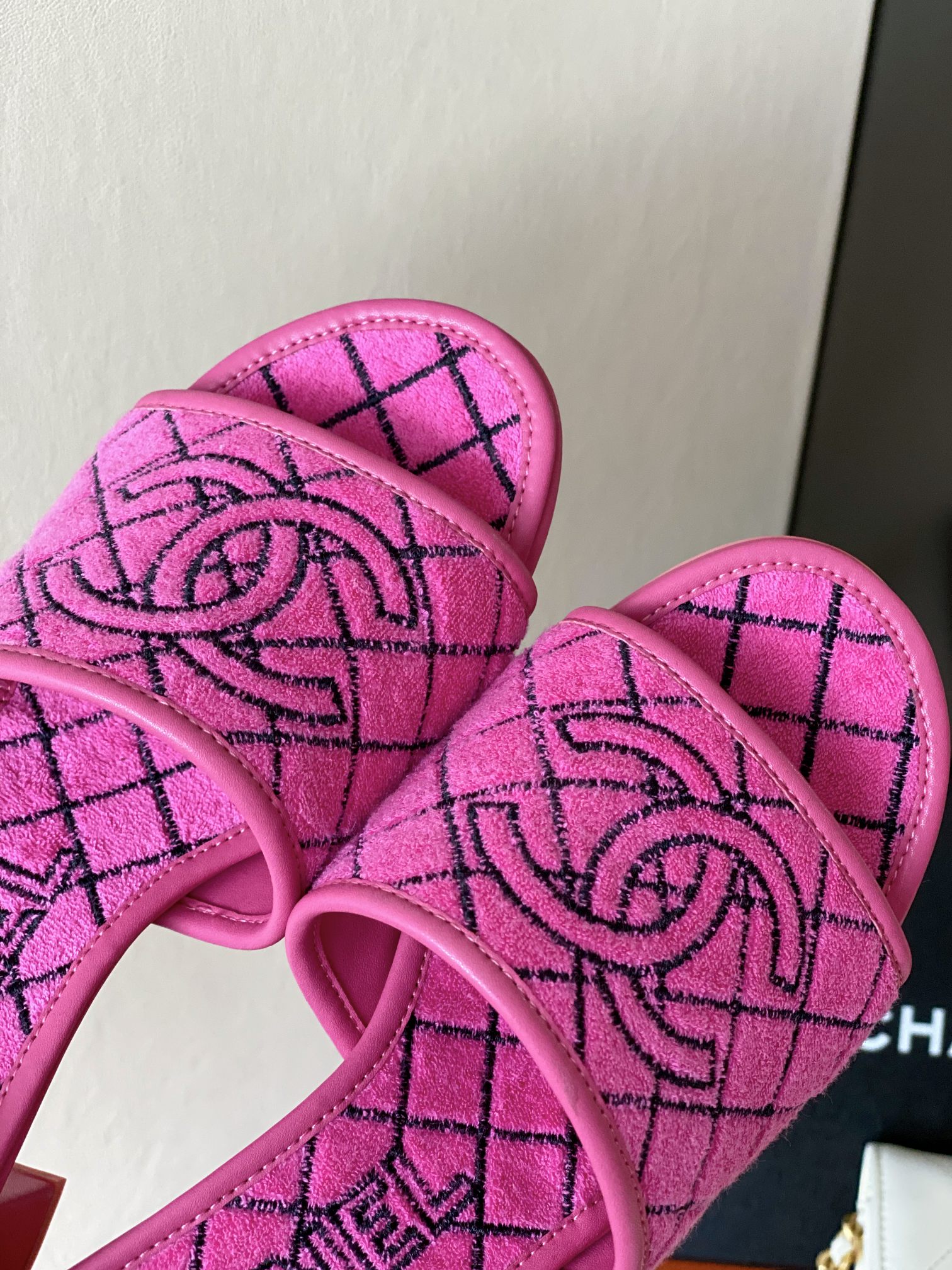 Chanel Sandals Pink For Women 1.77in/4.5cm